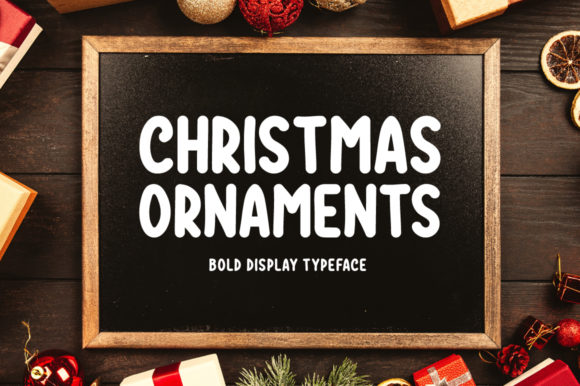Christmas Ornaments Font for Festive Editorial Design