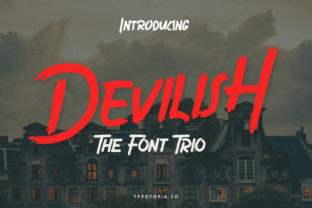 Devilish Trio: A Bold Font for Craft Creations