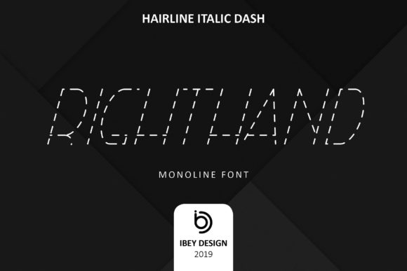 Righ THand Hairline Italic Dash Font Review