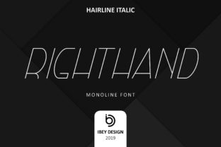 Right Hand Hairline Italic for Web Design