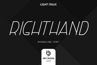 Right Hand Light Italic for Modern Branding and Design